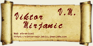 Viktor Mirjanić vizit kartica